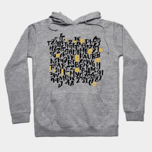 Font uppercase letters punctuation Hoodie